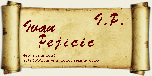 Ivan Pejičić vizit kartica